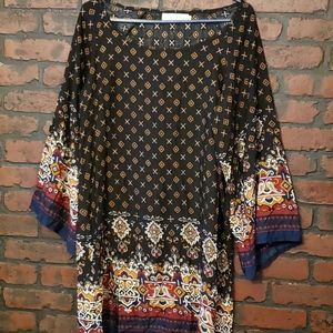 Risesun Bohemian Gypsy Shift Dress L